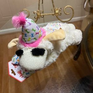 Brand New LambChop Happy Birthday Dog Toy With Squeaker 12.5”